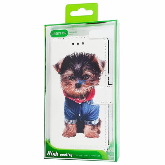 GREEN ON 3D Print Wallet Case Yorkshire Puppy Iphone 14 Pro Max, foto 2 van 6