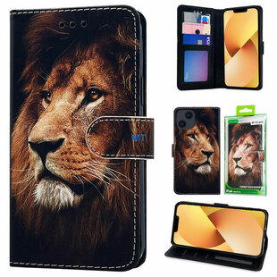GREEN ON 3D Print Wallet Case Lion  IPhone 14 Pro Max