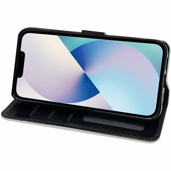 GREEN ON 3D Print Wallet Case Black Horse IPhone 14 Pro Max
