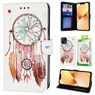 GREEN ON 3D Print Wallet Case Brown Feather Xiaomi Redmi 10