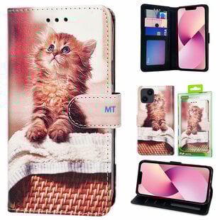 GREEN ON 3D Print Wallet Case Basket Cat Google Pixel 6A