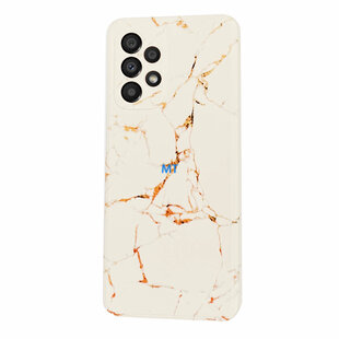 GREEN ON TPU Print Orange Line Marble Galaxy A34