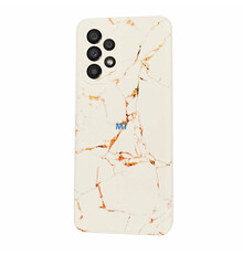 GREEN ON TPU Print Orange Line Marble Galaxy A53