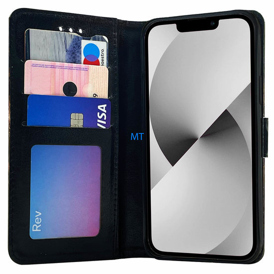 GREEN ON 3D Print Wallet Case Marmer Google Pixel 5A, foto 4 van 6
