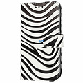 GREEN ON 3D Print Wallet Case Black Zebra Skin Galaxy A24 4G