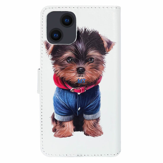 GREEN ON 3D Print Wallet Case Yorkshire Puppy Google Pixel 4A, foto 6 van 6