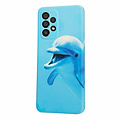 GREEN ON TPU Print Dolphin Galaxy A24 4G
