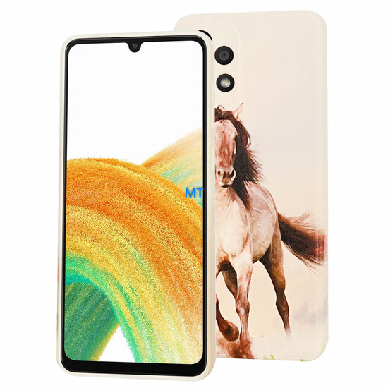 GREEN ON TPU Print Brown Horse Galaxy A24 4G