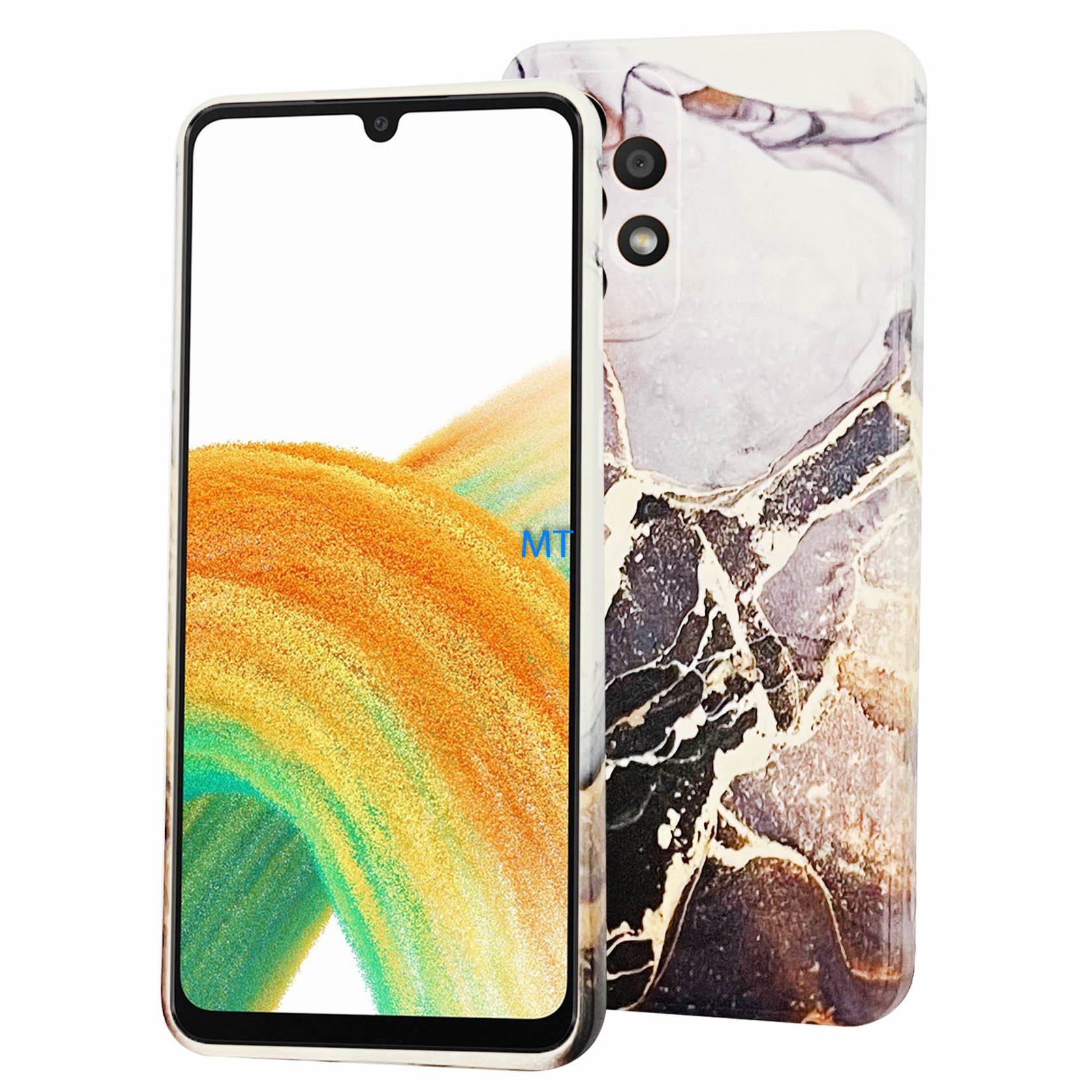 GREEN ON TPU Print Purple Marble Galaxy A24 4G, foto 3 van 4