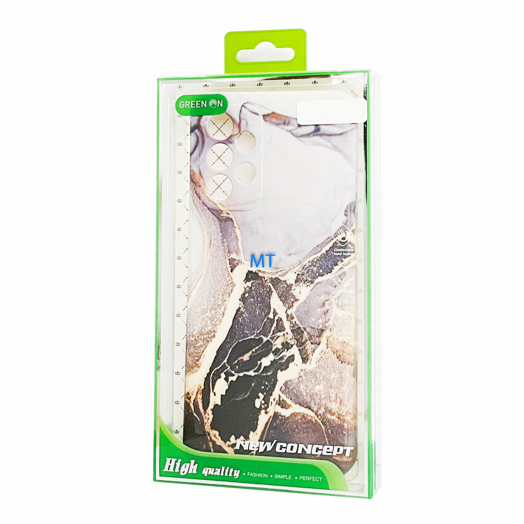 GREEN ON TPU Print Purple Marble Galaxy A24 4G, foto 4 van 4