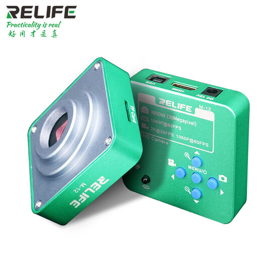 RELIFE M-12 3800W trinocular microscope HD camera