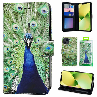 GREEN ON 3D Print Wallet Book Peacock  IPhone 12 / 12 Pro