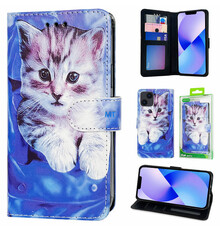 GREEN ON 3D Print Wallet Case Pocket Cat IPhone 12 / 12 Pro
