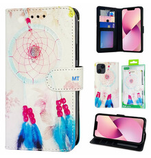 GREEN ON 3D Print Wallet Case Blue Pink Feather Xiaomi Redmi 10C