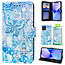GREEN ON 3D Print Wallet Blue Butterfly Xiaomi Poco F4 GT