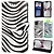 GREEN ON 3D Print Wallet Case Black Zebra Skin Xiaomi Poco X3 / X3 NFC / X3 Pro