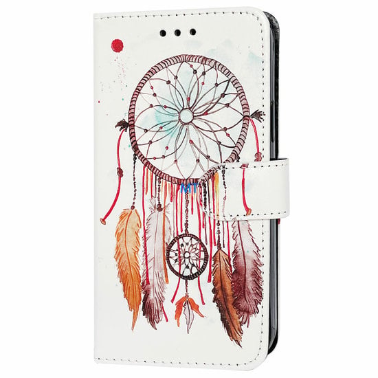 GREEN ON 3D Print Wallet Case Brown Feather Xiaomi Black Shark 4, foto 3 van 6