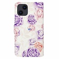 GREEN ON 3D Print Wallet Case Purple FLower Realme C30
