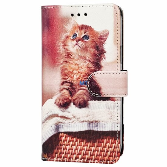GREEN ON 3D Print Wallet Case Basket Cat Realme GT Neo 3T