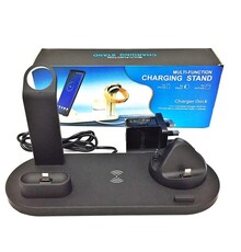 3 In 1 Charging Stand Wireless for Lightning/Type-C/Micro USB Black