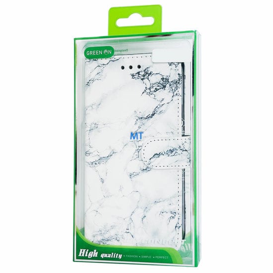 GREEN ON 3D Print Wallet Case Marmer Realme C33, foto 2 van 6