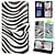 GREEN ON 3D Print Wallet Case Black Zebra Skin Vivo Y73T