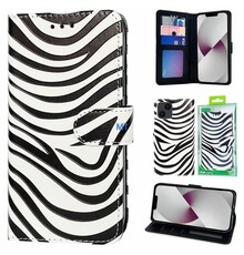 GREEN ON 3D Print Wallet Case Black Zebra Skin Honor X40