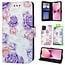 GREEN ON 3D Print Wallet Case Purple FLower Honor 70