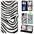 GREEN ON 3D Print Wallet Case Black Zebra Skin Moto E7