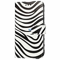 GREEN ON 3D Print Wallet Case Black Zebra Skin Sony Xperia 5 III