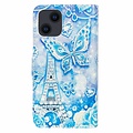 GREEN ON 3D Print Wallet Case Paris Butterfly For Sony Xperia 1 IV