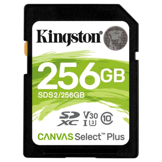 Kingston SDS2 256GB Kingston Canvas Select Plus for HD and 4K Video Cameras