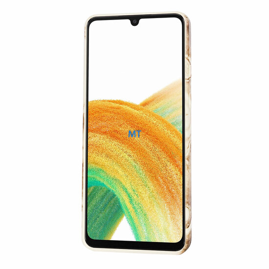 GREEN ON TPU Print Brown Marble For IPhone 15 Pro