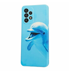 GREEN ON TPU Print Dolphin For IPhone 15