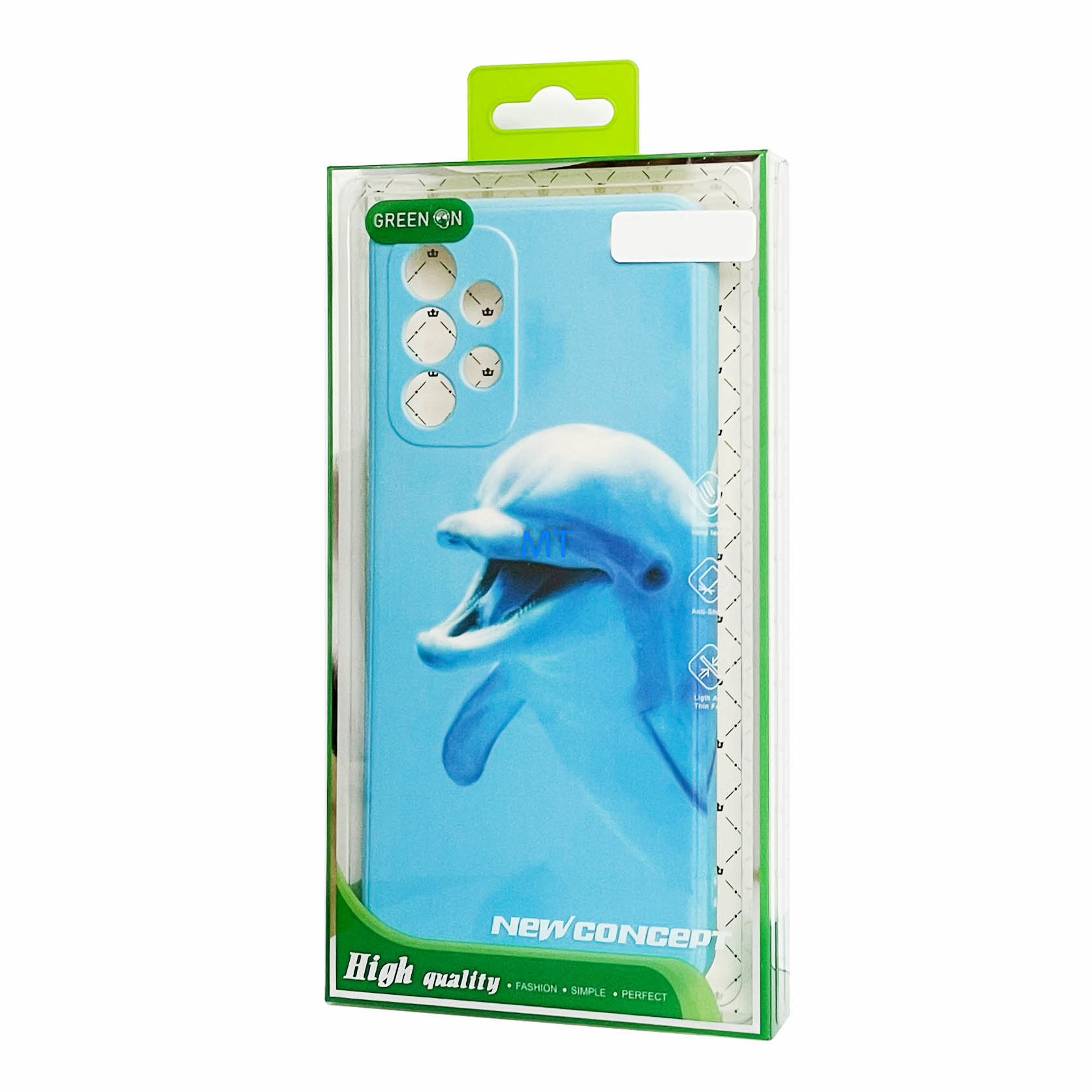 GREEN ON TPU Print Dolphin For IPhone 15, foto 4 van 4