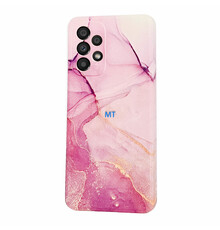 GREEN ON TPU Print Purple Marble For IPhone 15 Pro