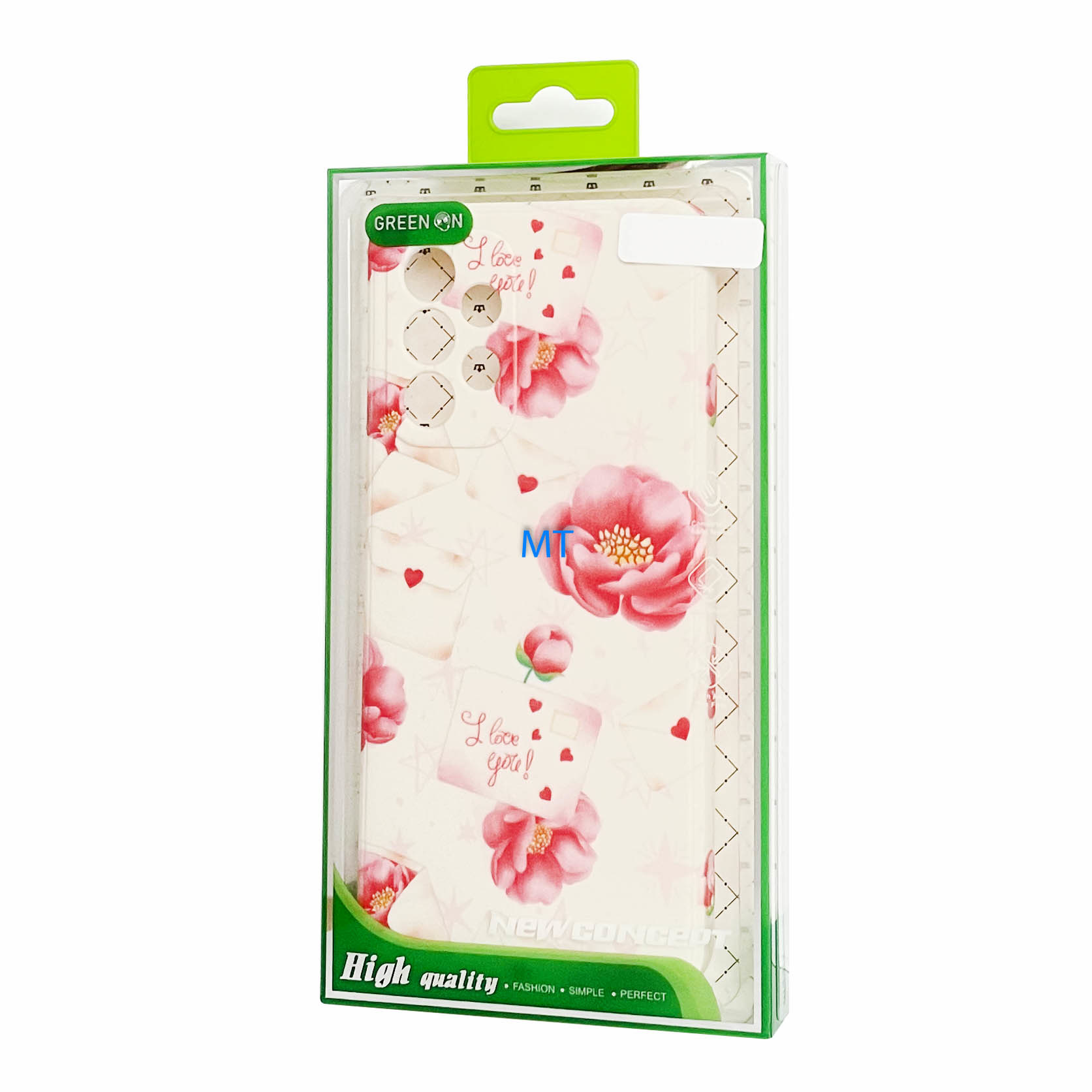GREEN ON TPU Print Pink Flower For IPhone 15, foto 4 van 4