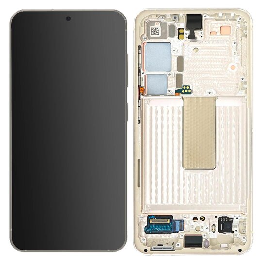 LCD Samsung Galaxy S23 S911B GH82-30480B With Frame Creme  WHITE Service Pack
