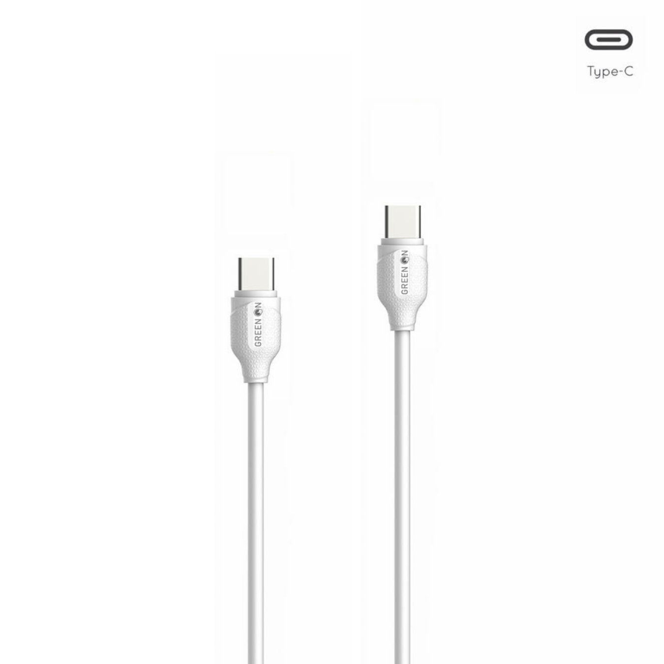 GREEN ON Fast USB-C to USB-C Cable 65W LS372 2M, foto 2 van 3