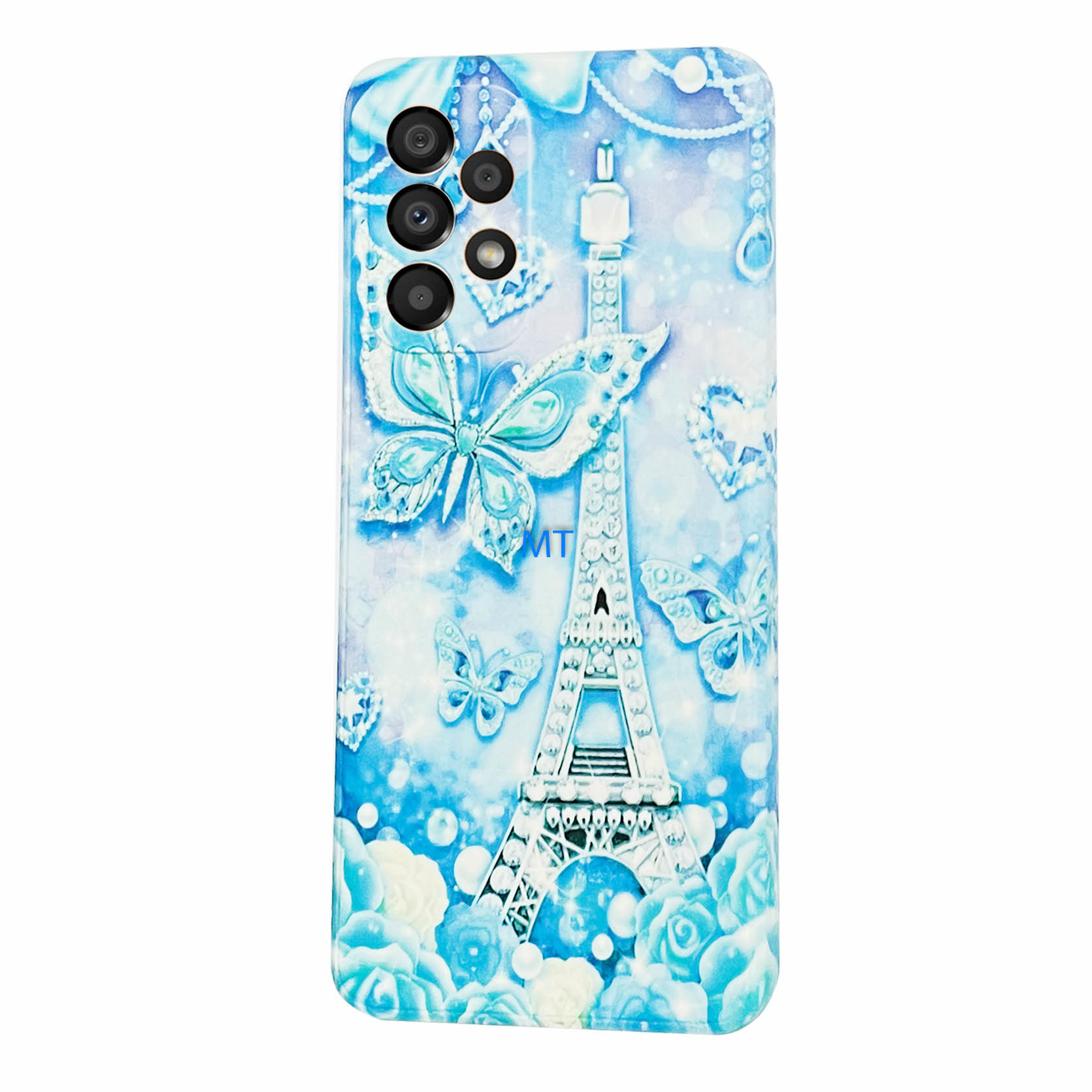 GREEN ON TPU Print Blue Butterfly Galaxy A52