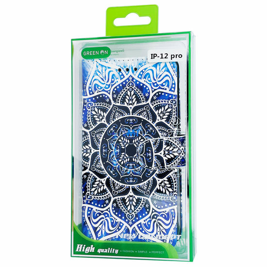 GREEN ON 3D Print Wallet Case Lotus IPhone 12 Pro Max, foto 2 van 6