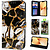 GREEN ON 3D Print Wallet Case Gold Black Marble Galaxy A24 4G / A25