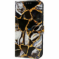 GREEN ON 3D Print Wallet Case Gold Black Marble IPhone 15