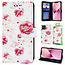 cGREEN ON 3D Print Wallet Case Red Flowers Galaxy A20E