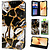 GREEN ON 3D Print Wallet Case Gold Black Marble Galaxy A50