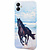 GREEN ON TPU Print Black Horse For IPhone 13 Pro Max