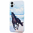 GREEN ON TPU Print Black Horse For IPhone 12