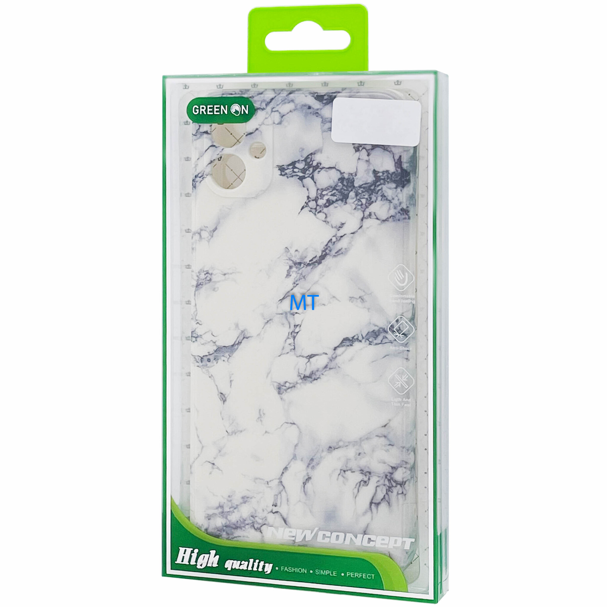GREEN ON TPU Print Marmer For IPhone 13, foto 4 van 4