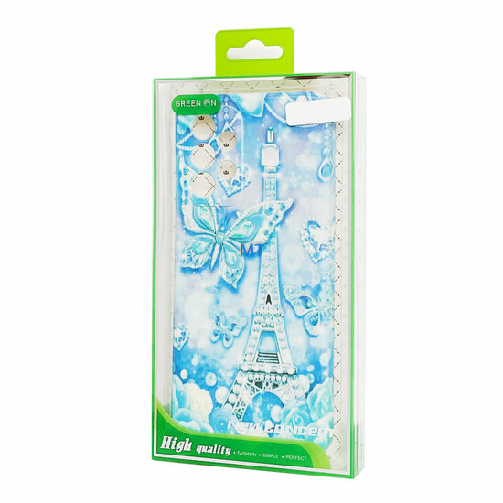 GREEN ON TPU Print Blue Butterfly For IPhone 14