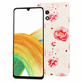 GREEN ON TPU Print Pink Flower For Galaxy A51